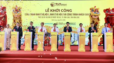 T&T Group started construction of 2 social housing projects in Vinh Long
