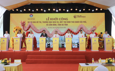 T&T Group started construction of the first model ecological urban area in the South of Ha Tinh