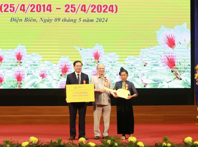 T&T Group donated 5 billion VND to support the construction of Great Solidarity House for the poor in Dien Bien province